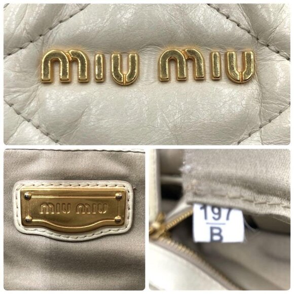 Miu Miu Quilted Handbag - Cross body (off white) - Picture 3 of 8